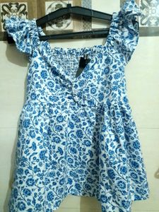 Floral Print peplum Top