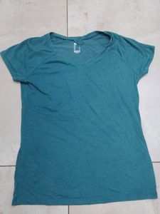 Teal V-Neck T-Shirt