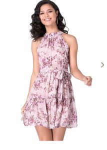 Floral Halter Neck Dress