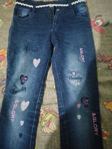 Embroidered Denim Jeans