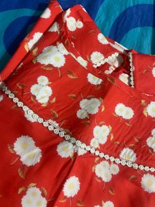 Cute Orange Floral Top For Sale