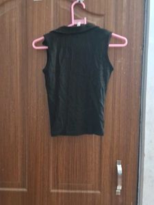 Black Collared Top