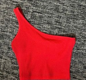 Shein One Shoulder Cropped Top