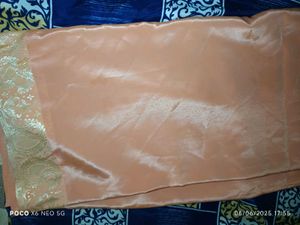 Peach Satin SareeSaree