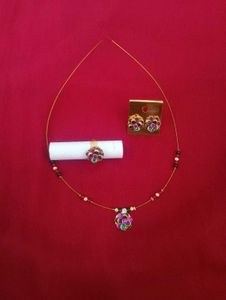 Pink And Green Combination Invisible Chain