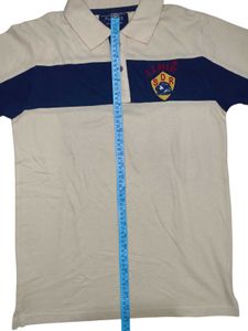Premium Xposure Polo T-Shirt | Size M | Beige-Navy