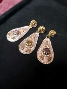 Combo Of Victorian Teardrop Pendant