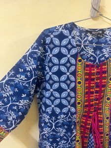 Blue Printed Kurta
