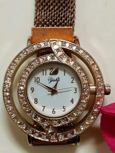 Elegant Crystal Accented Women's Watch