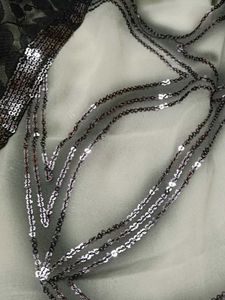 Black Net With Half White Saree