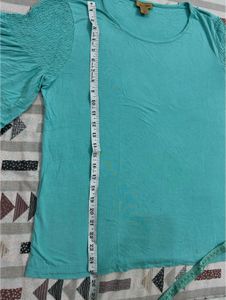 Teal Bell Sleeve Top