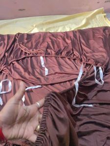 Chocolate brown Three siter elastic Sofa cover📥