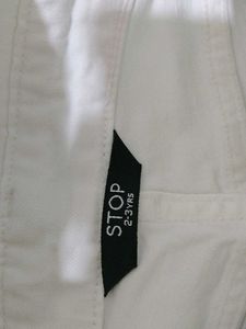 White Denim Jumper Shorts By  Shopper Stop