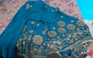 Georgette saree shipy moti havy work