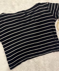 Striped Ribbed Tee