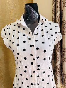 Polka Dot A Line Dress
