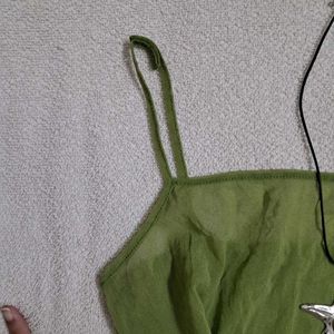 Y2k vintage Green Sheer Cami Top
