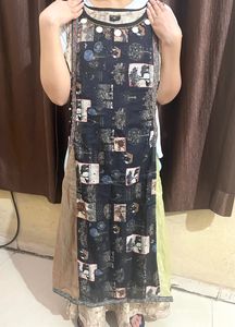 Unique Animal Printed A-line Kurta