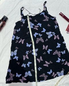 Butterfly Print Black Cami Top