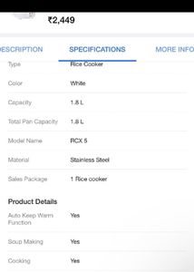Bajaj 1.8l Rice Cooker Unused N Polypack