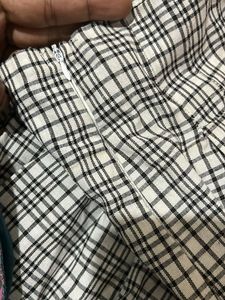 Checks Pleated Skirt