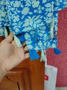 Floral Blue Dupatta