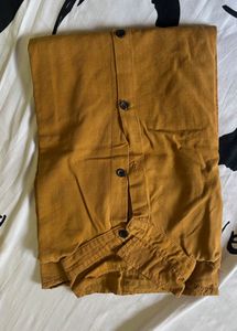 Oversized Brown Button-Up Shirt