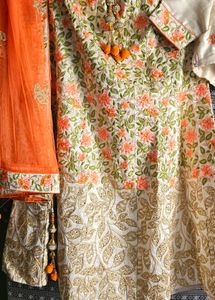 Floral Embroidered Indian Outfit