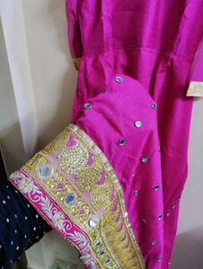 Traditional Mirror Work Anarkali 💗