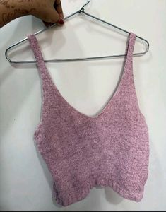Pink Crochet Crop Top