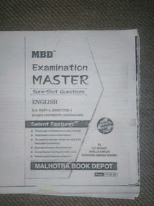 B.A. Semester 1st English Mbd