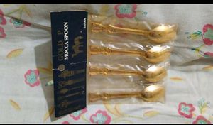 Seal Pack Set Of 12 Gold Plated Mocca Spoon