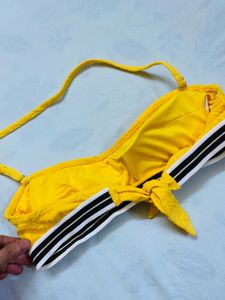 Yellow Strapless Bra Top