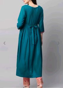 Blue Maternity Anarkali Kurta