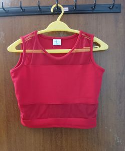 PRICE DROP🕹Red Net Crop Top