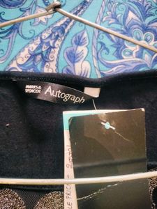 Black Embellished Neckline Top Fixed Price