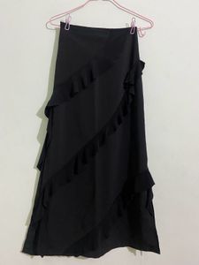 Black Skirt With Ruffles