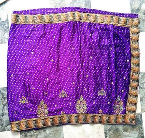 Purple Work Saree