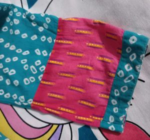 Teal &amp; Pink Anarkali Dress