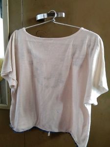 Mossimo Embroidered Tie-Neck Top