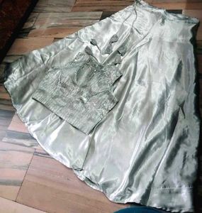 Silver Lehenga Choli Set