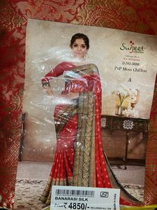 Elegant Red Banarasi Saree