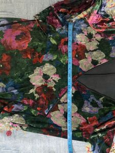 Zara Floral Velvet dress