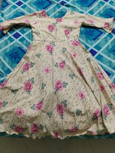 Girls Dress With Rose Flower Designs