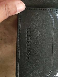 Louis Philippe Men's Wallet + Belt Combo