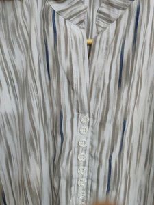 Striped Button-Down Top