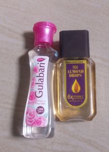 Rose Water &amp; Bajaj Almond Hair Oil (Combo Deals)