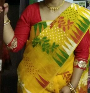 Red Embroidered Blouse