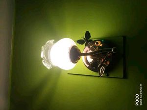 Stylish Sconce Wood Glass Wall Lamp Pack Of 2