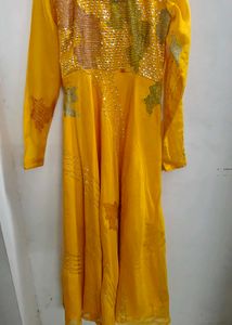 Yellow Anarkali Kurti